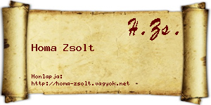 Homa Zsolt névjegykártya